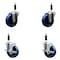 Service Caster 4'' SS Solid Poly Wheel Swivel 7/8'' Expanding Stem Caster Set 2 Brakes, 4PK SCC-SSEX20S414-SPUS-2-TLB-2-78 - alternate 1